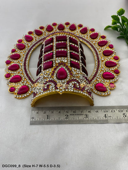 Traditional Crown For Goddess Goldencollections Size: 7 X 5.5 X 3.5, Color: Multi, Style: Arch Image 8