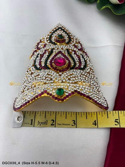 Traditional Mukut Kireedam for Deity - GoldenCollections DGC-036