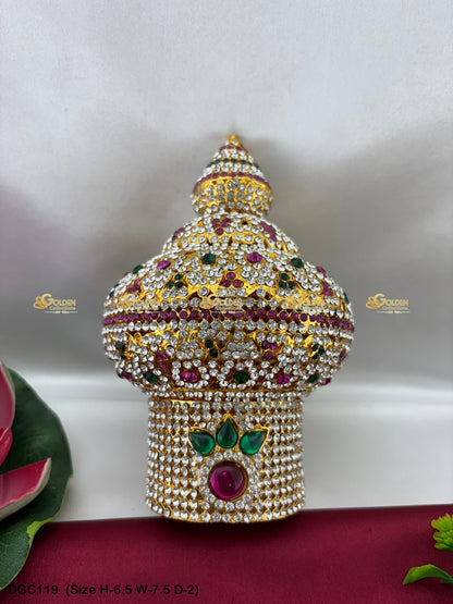 Traditional Mukut for Deity - GoldenCollections DGC-119