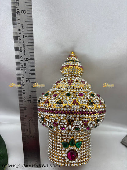 Traditional Mukut for Deity - GoldenCollections DGC-119