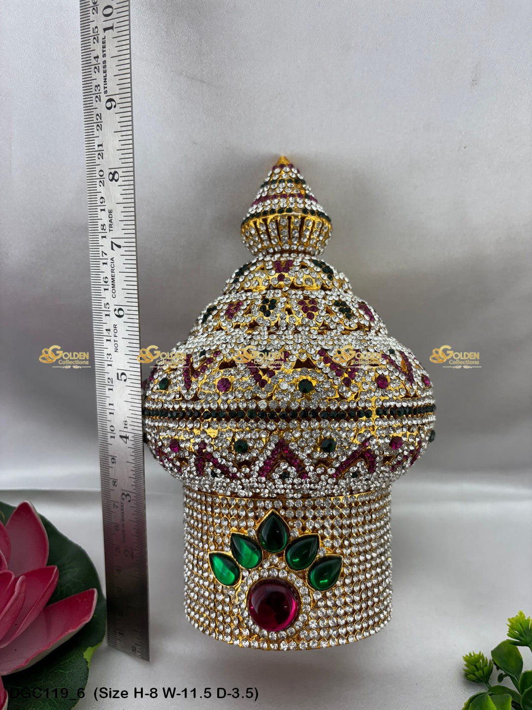 Traditional Mukut for Deity - GoldenCollections DGC-119