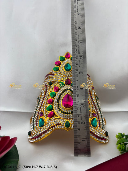 Traditional Mukut for Hindu Deity - GoldenCollections DGC-076