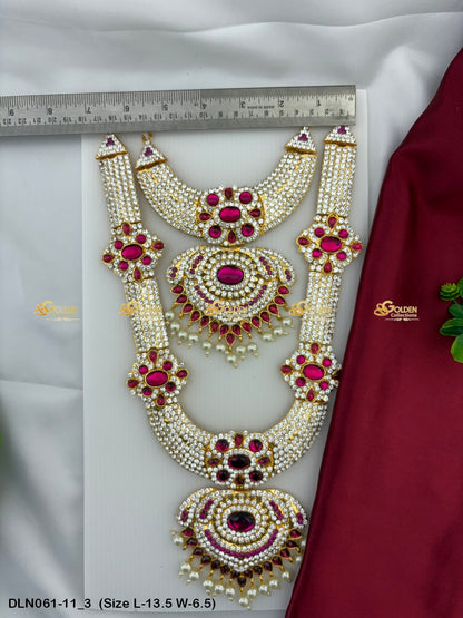 Amman Deity Decorative Long Haram Goldencollections Size: 13.5 X 6.5, Color: Pink, Style: 2 Step Image 3