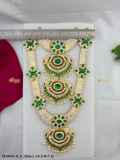 Amman Deity Decorative Long Haram Goldencollections Size: 14.5 X 7.5, Color: Green, Style: 2 Step Image 3