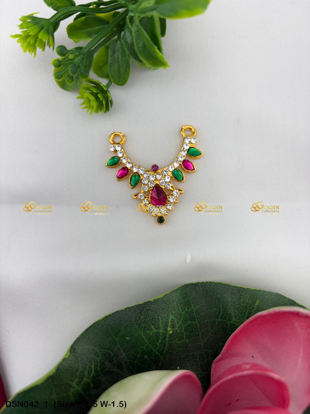 Ammavaru Short Necklace Goldencollections Size: 1.5 X 1.5, Color: Multi, Style: 1 Step Image 1