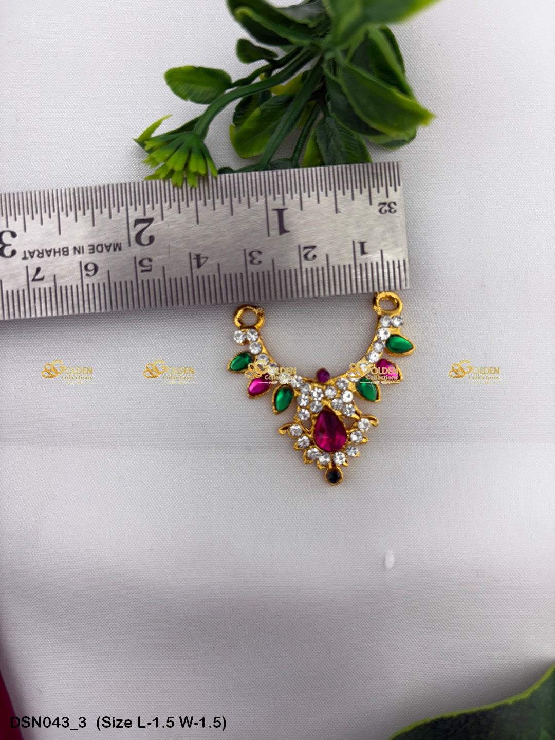 Ammavaru Short Necklace Goldencollections Size: 1.5 X 1.5, Color: Multi, Style: 1 Step Image 3