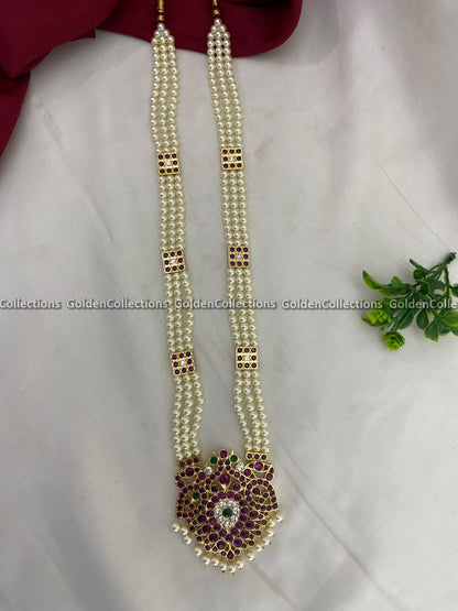 Antique Temple Jewellery Set For Marriage Long Necklaces For Women BBN-031=1