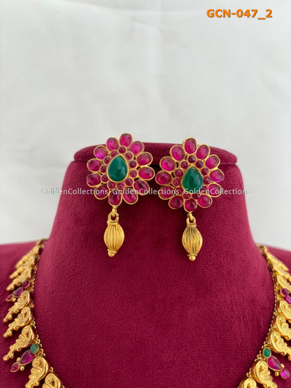 Attigai Necklace : Short Costume Pearl Necklace GoldenCollections 3