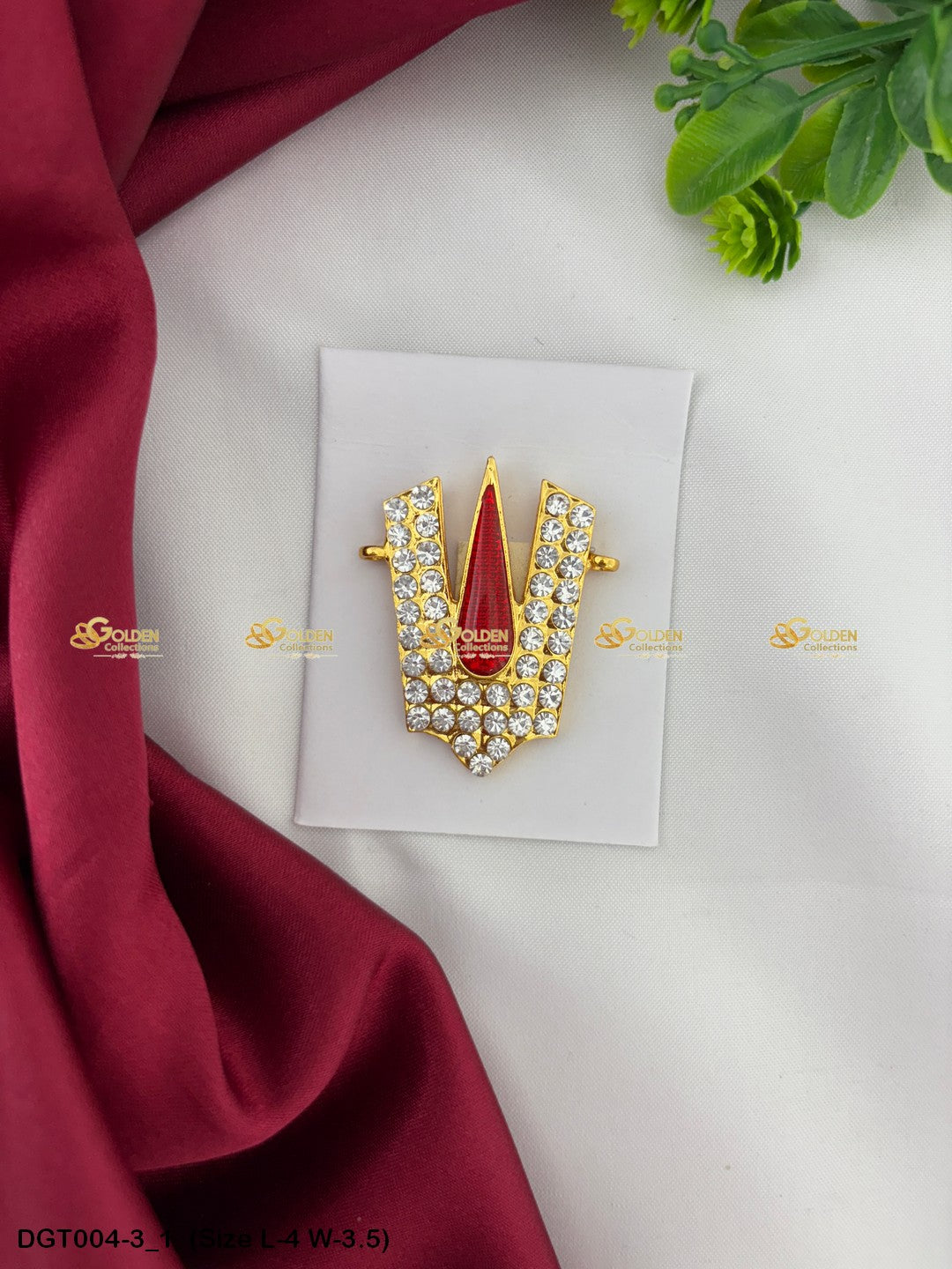 Balaji Namam Goldencollections Size: 4 x 3.5, Color: Multi, Style: Balaji Namam Image 1