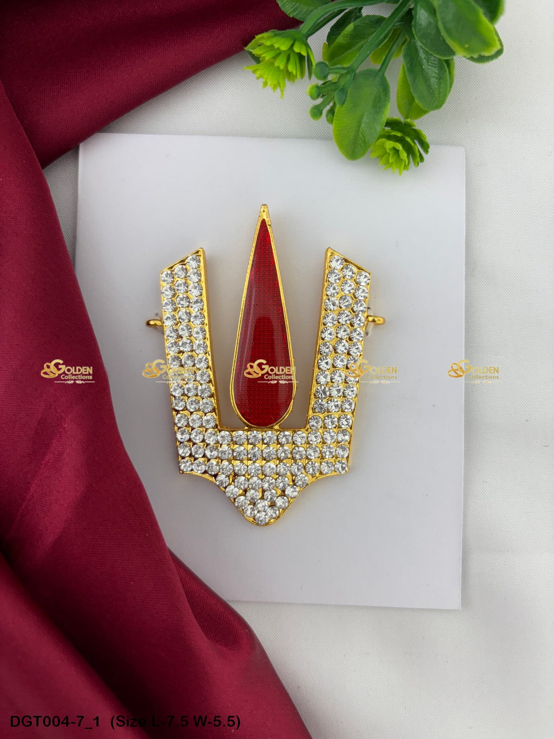 Balaji Namam Goldencollections Size: 7.5 x 5.5, Color: Multi, Style: Balaji Namam Image 1