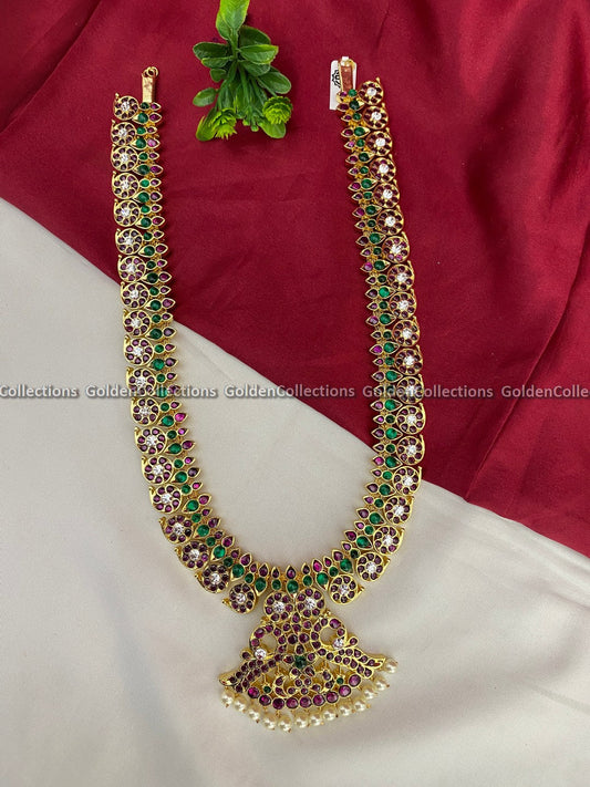 beautiful-bharatanatyam-long-necklace-with-kemp-stones-bbn-019