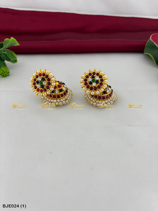 Bharatanatyam Dance Jewellery Earrings Goldencollections Color: Multi, Style: Bharatanatyam Earrings Image 1