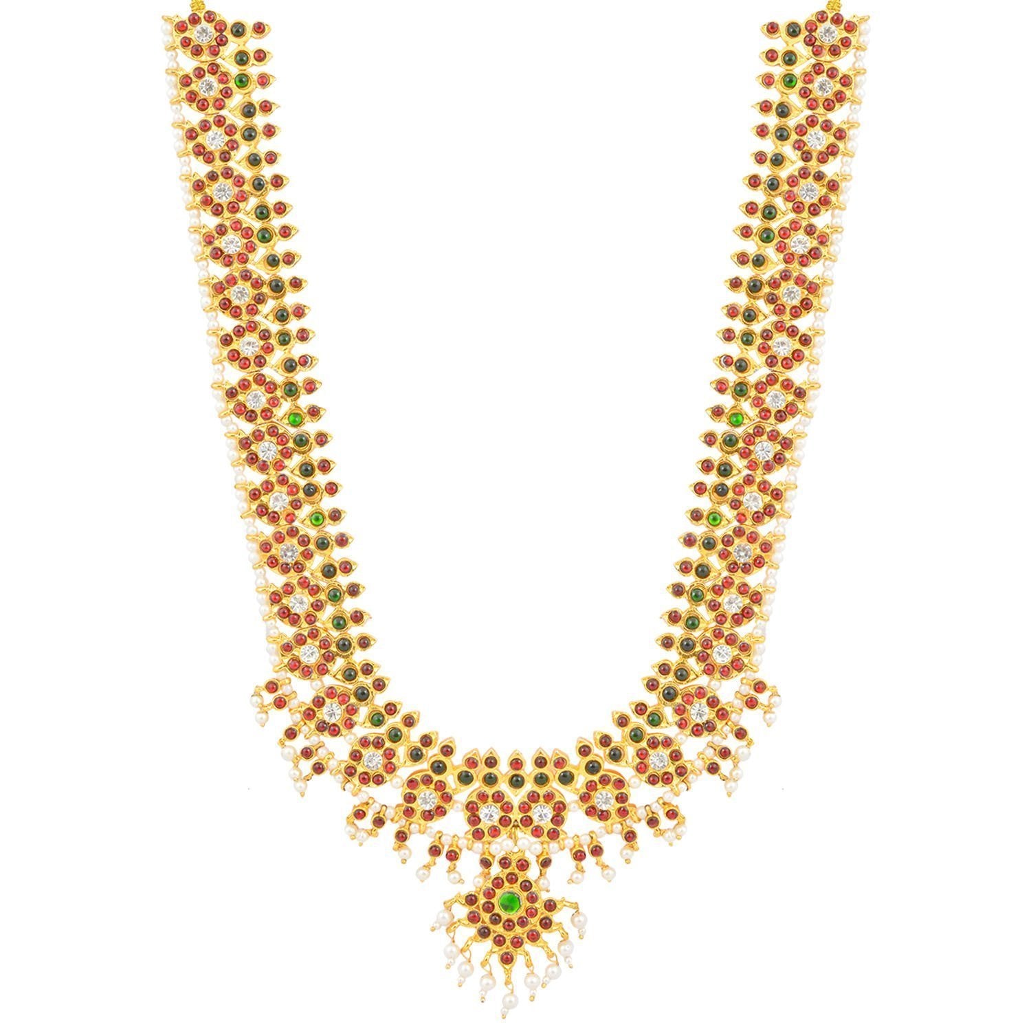 bharatanatyam mango haram necklace set goldencollections