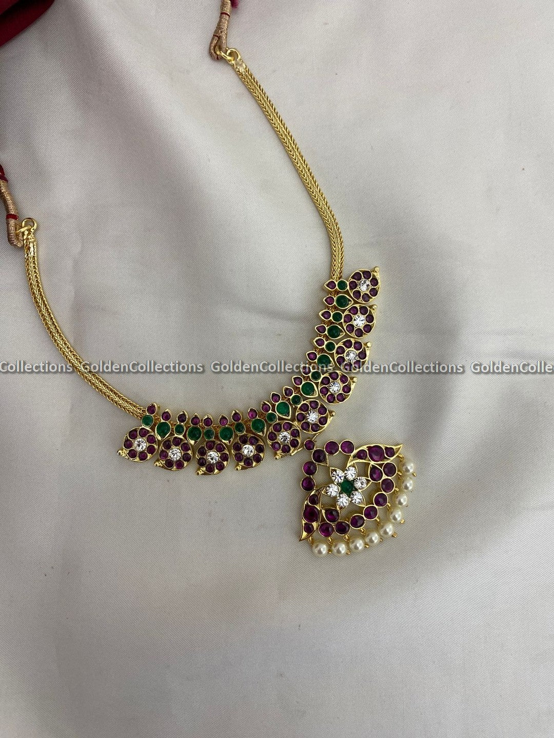 Bharatanatyam Jewellery Set Short Mango Chains | Bharatnatyam Jewelry | BBN-027-21