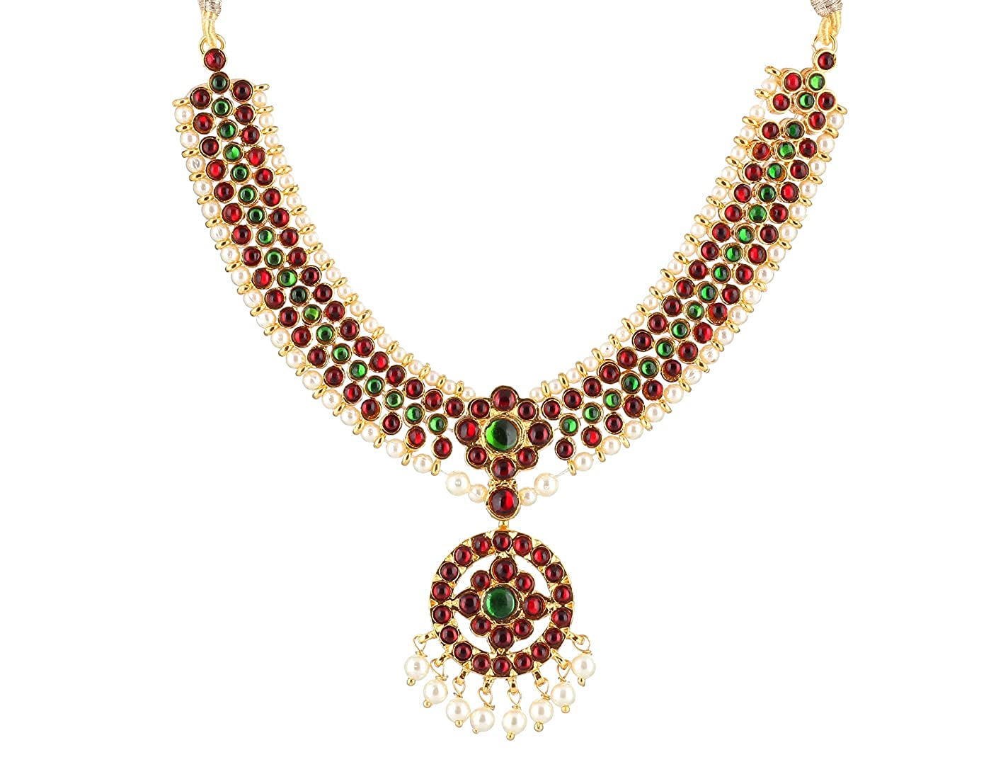 Exquisite Bharatanatyam Necklace - Golden Collections