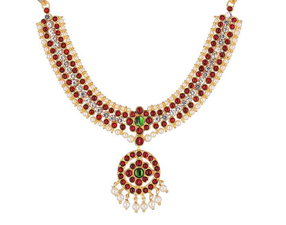 Bharatanatyam Dance Jewellery Necklace Set - Golden Collections