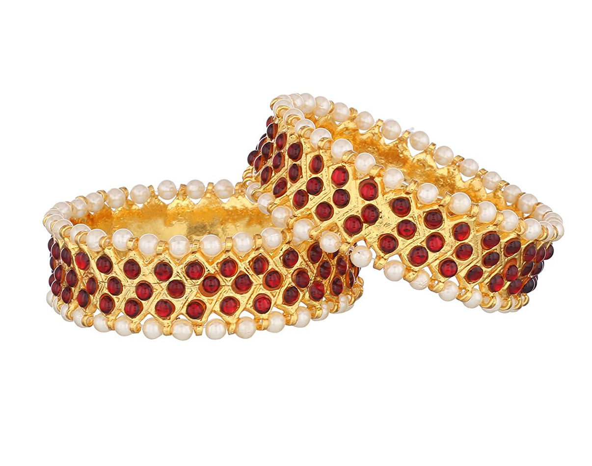 Bharatanatyam Bangles Traditional Dance Jewelry Golden Collections