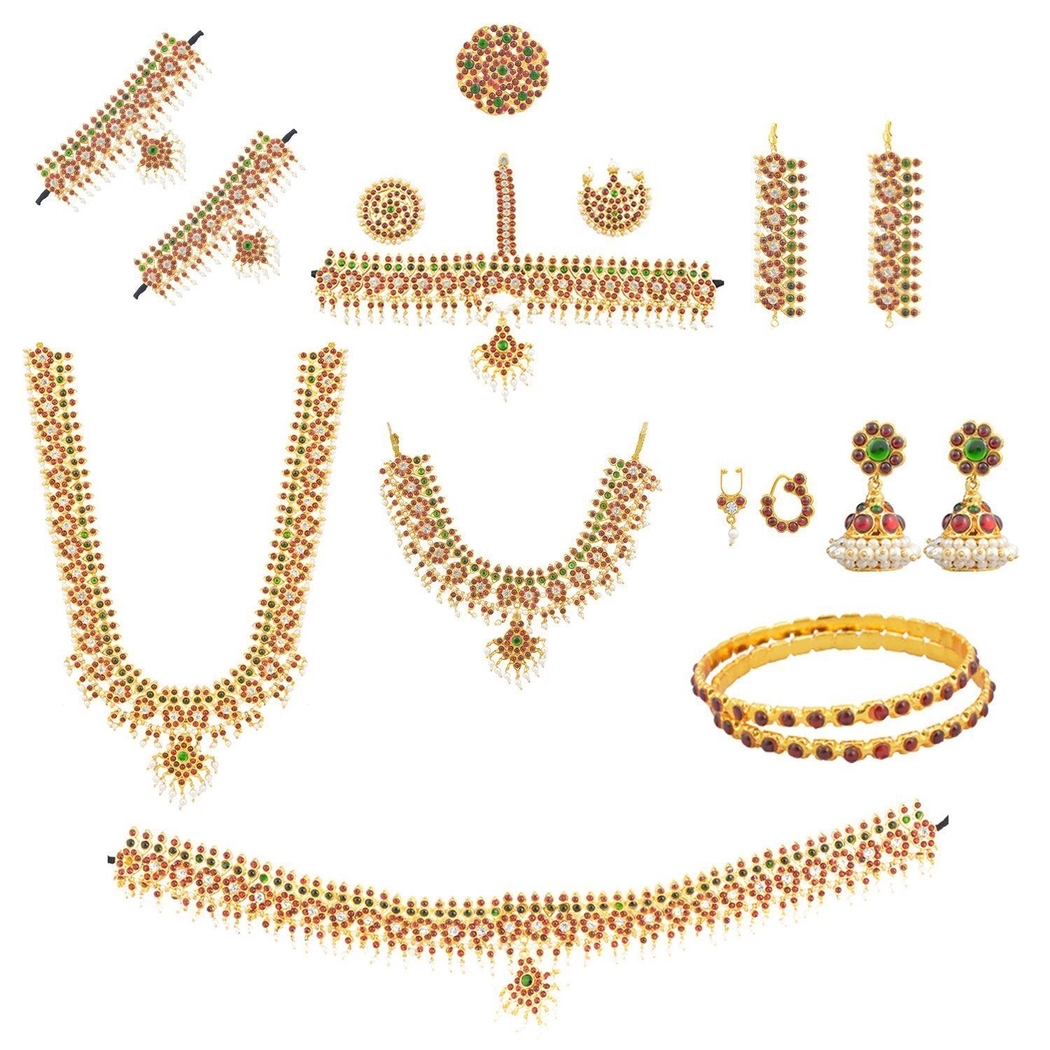 bharatnatyam traditional mango jewellery set goldencollections