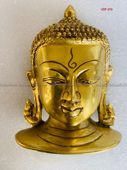 brass buddha head goddess varalakshmi ammavaru face for pooja