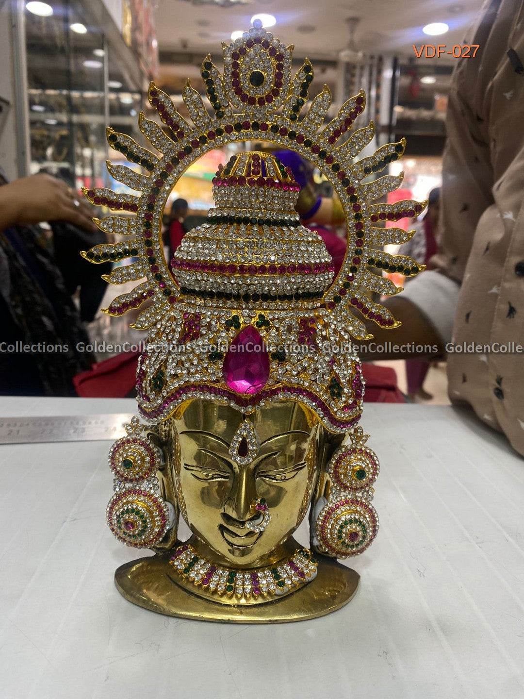 Brass Varalakshmi Face Sravana masam Varamahalakshmi Vratham 5