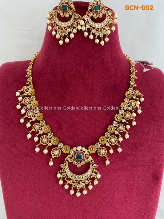 Bridal Jewellery Sets : 1 Gram Necklace Online GCN-002