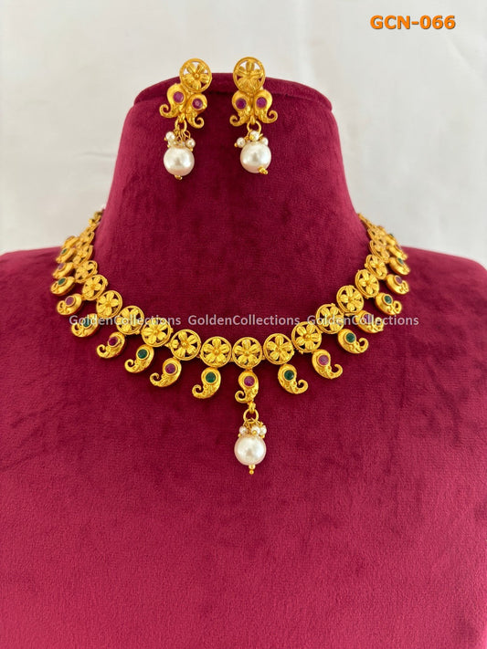 Custom Necklace : Necklace Design South Indian Style GoldenCollections 