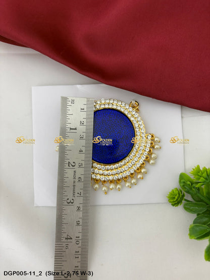 Deity God Jewellery Lockets Goldencollections Size: 2.75 x 3, Color: Blue, Style: Pendant Image 2