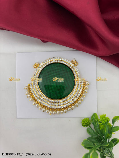 Deity God Jewellery Lockets Goldencollections Size: 3 x 3.5, Color: Green, Style: Pendant Image 1