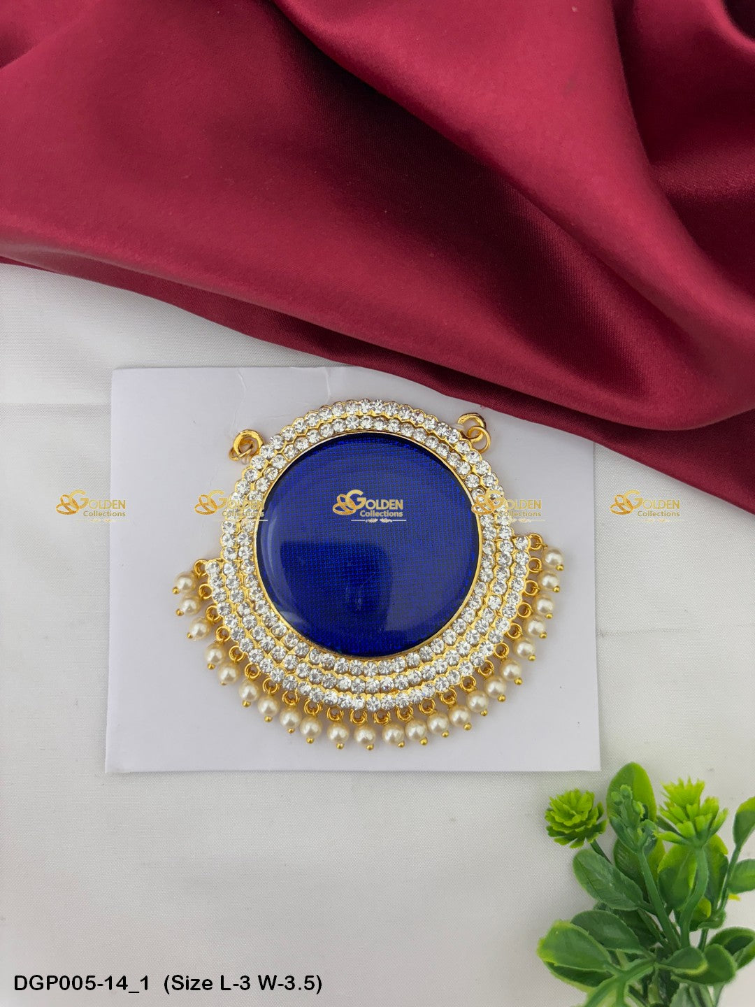 Deity God Jewellery Lockets Goldencollections Size: 3 x 3.5, Color: Blue, Style: Pendant Image 1