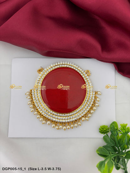 Deity God Jewellery Lockets Goldencollections Size: 3.5 x 3.75, Color: Red, Style: Pendant Image 1