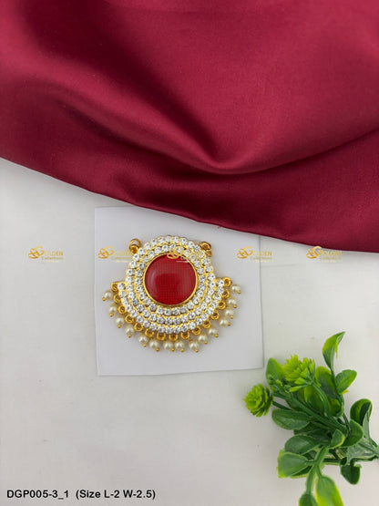 Deity God Jewellery Lockets Goldencollections Size: 2 x 2.5, Color: Red, Style: Pendant Image 1