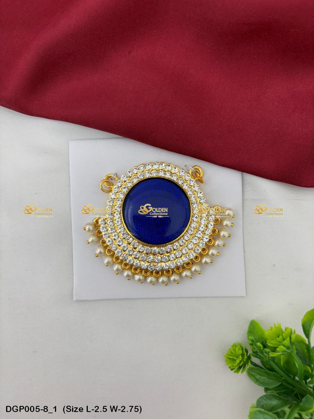 Deity God Jewellery Lockets Goldencollections Size: 2.5 x 2.75, Color: Blue, Style: Pendant Image 1