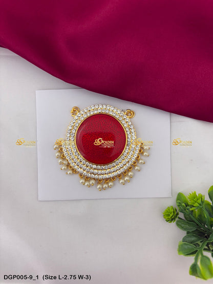 Deity God Jewellery Lockets Goldencollections Size: 2.75 x 3, Color: Red, Style: Pendant Image 1