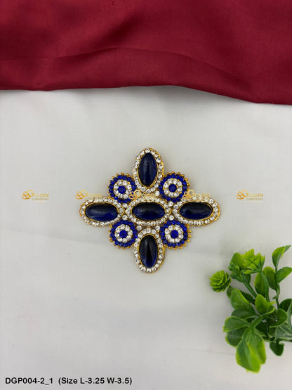 Deity Jewellery Pendant Goldencollections Size: 3.25 x 3.5, Color: Blue, Style: Pendant Image 1