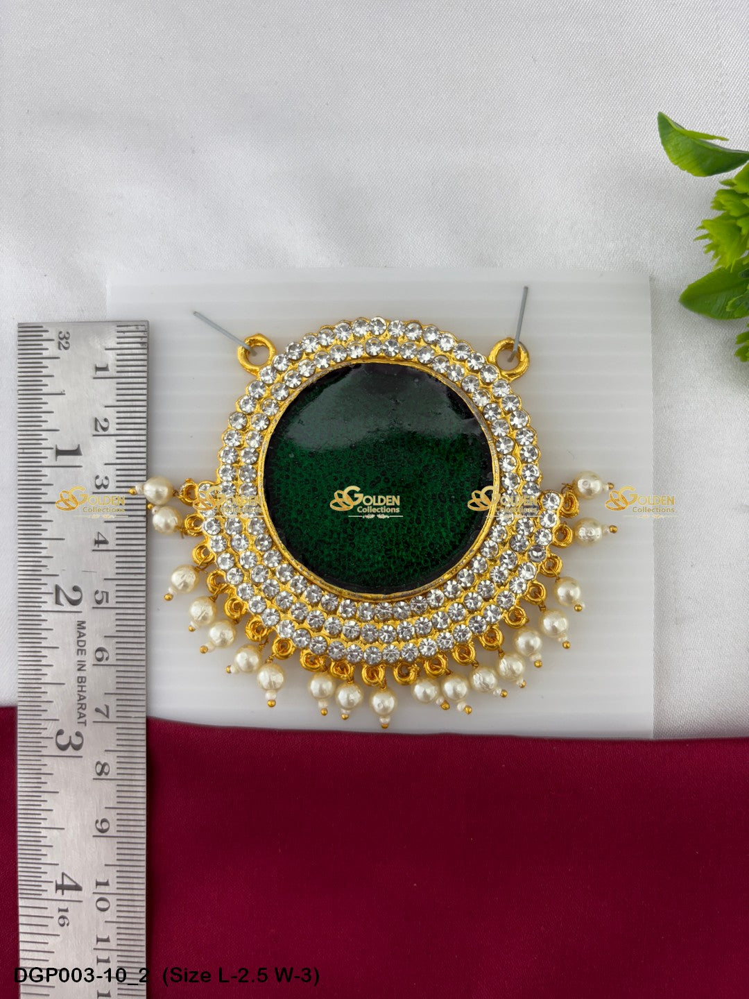 Deity Lockets Goldencollections Size: 1.5 x 2, Color: Maroon, Style: Pendant Image 003-10_2