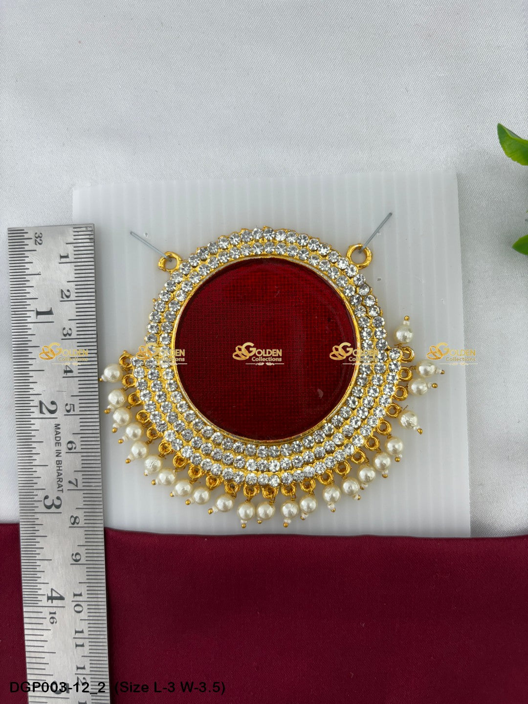 Deity Lockets Goldencollections Size: 1.5 x 2, Color: Maroon, Style: Pendant Image 003-12_2