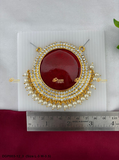 Deity Lockets Goldencollections Size: 1.5 x 2, Color: Maroon, Style: Pendant Image 003-12_3