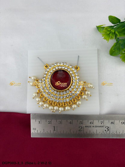 Deity Lockets Goldencollections Size: 1.5 x 2, Color: Maroon, Style: Pendant Image 003-3_3