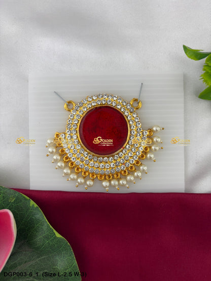 Deity Lockets Goldencollections Size: 1.5 x 2, Color: Maroon, Style: Pendant Image 003-6_1