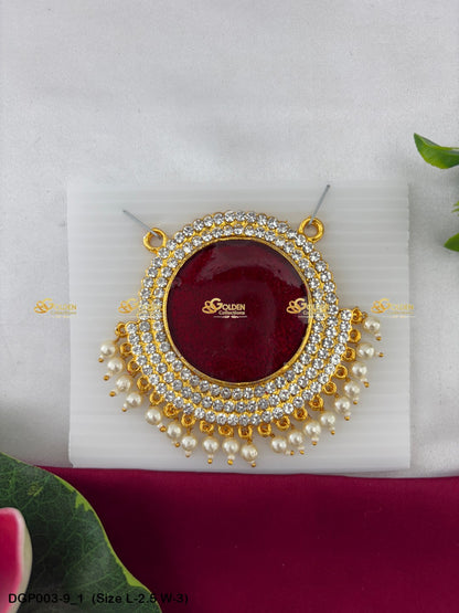 Deity Lockets Goldencollections Size: 1.5 x 2, Color: Maroon, Style: Pendant Image 003-9_1