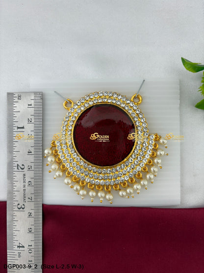 Deity Lockets Goldencollections Size: 1.5 x 2, Color: Maroon, Style: Pendant Image 003-9_2