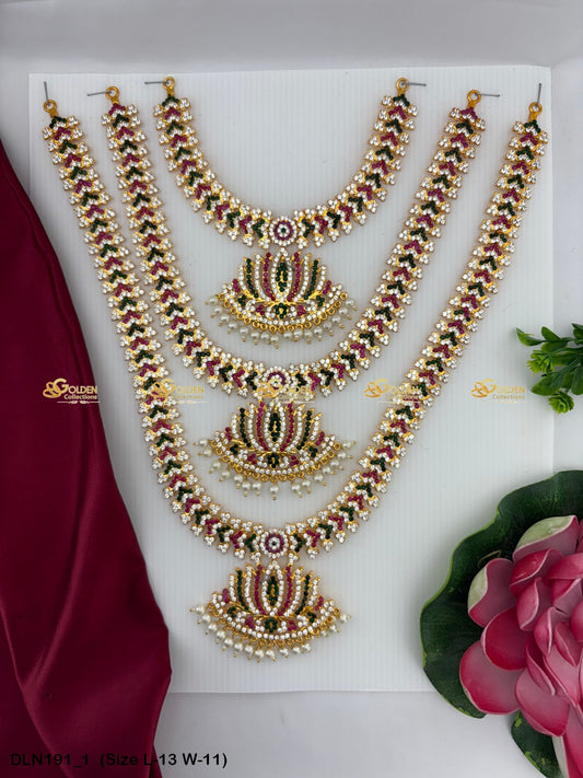 Deity Long Necklaces Sacred Jewelry For Modern Elegance Size: 13 X 11, Color: Multi, Style: 3 Step Image 1