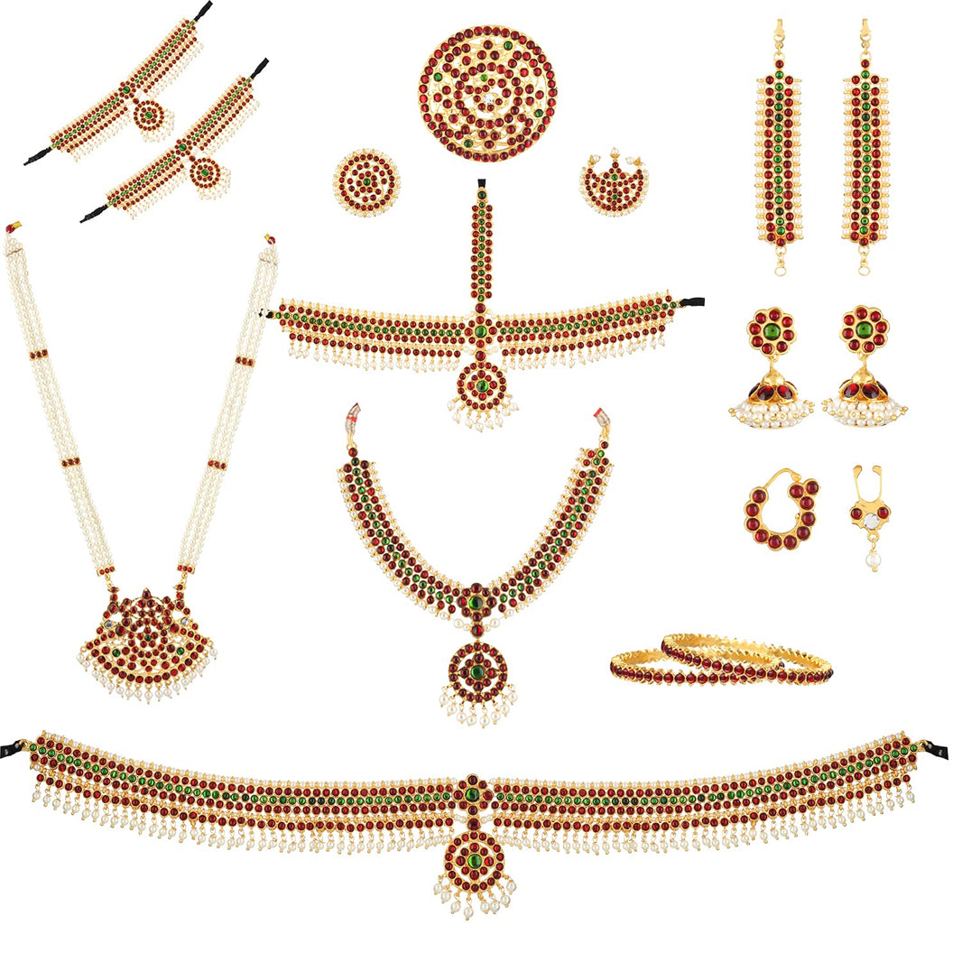 Buy Bharatanatyam Jewellery Dance Set | Goldencollections – Golden ...