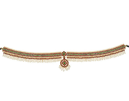 Intricate Bharatanatyam Waist Belt - Golden Collections