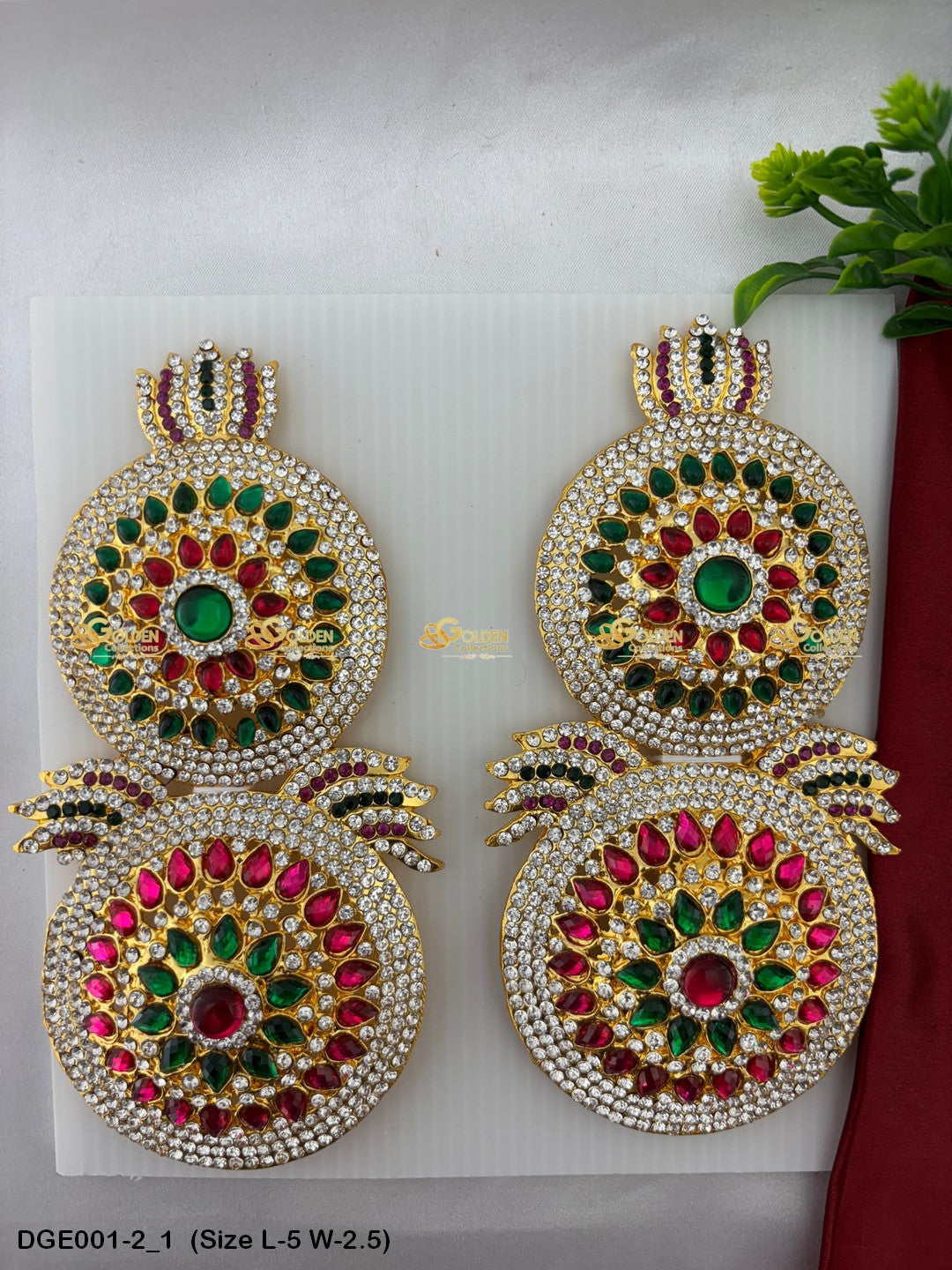 Divine Goddess Stone Earrings - GoldenCollections DGE-001