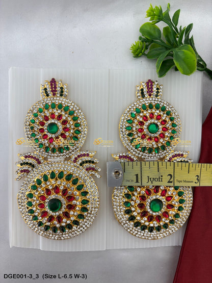 Divine Goddess Stone Earrings - GoldenCollections DGE-001