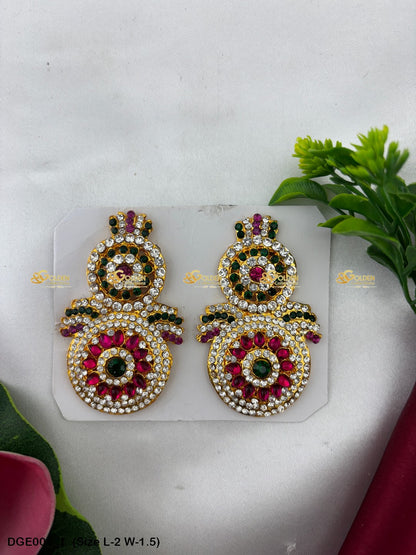 Divine Goddess Stone Earrings - GoldenCollections DGE-001