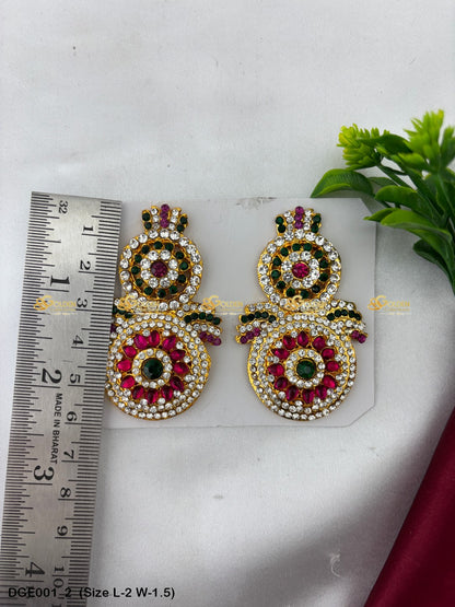 Divine Goddess Stone Earrings - GoldenCollections DGE-001