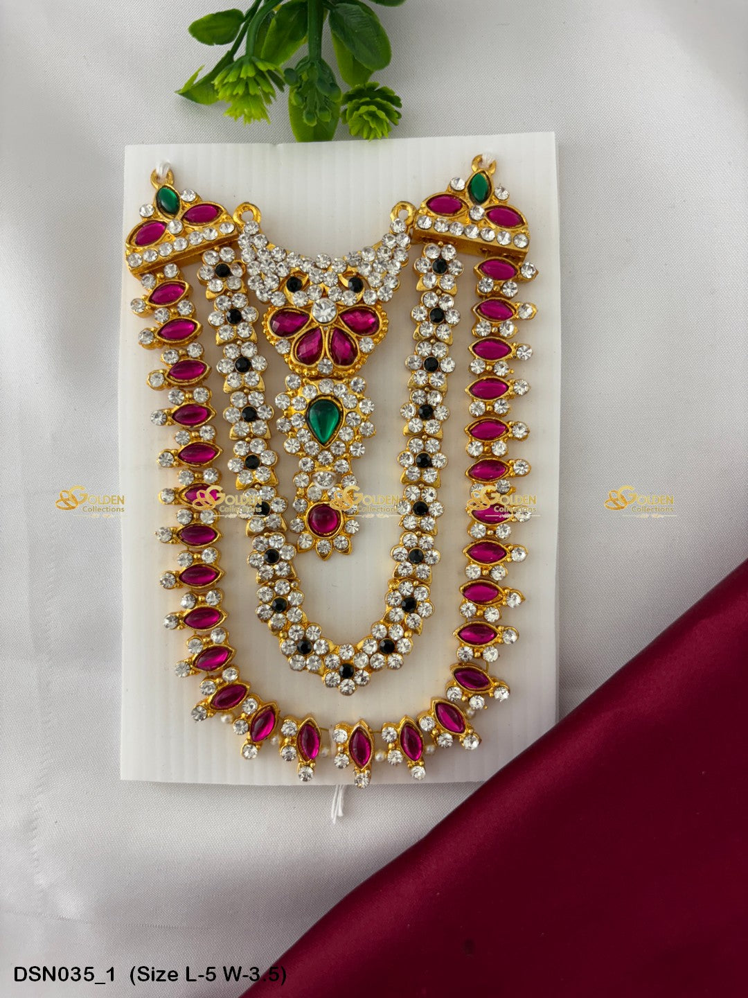 Divine Jewellery For Deity Goldencollections Size: 5 X 3.5, Color: Multi, Style: Chest Image 1