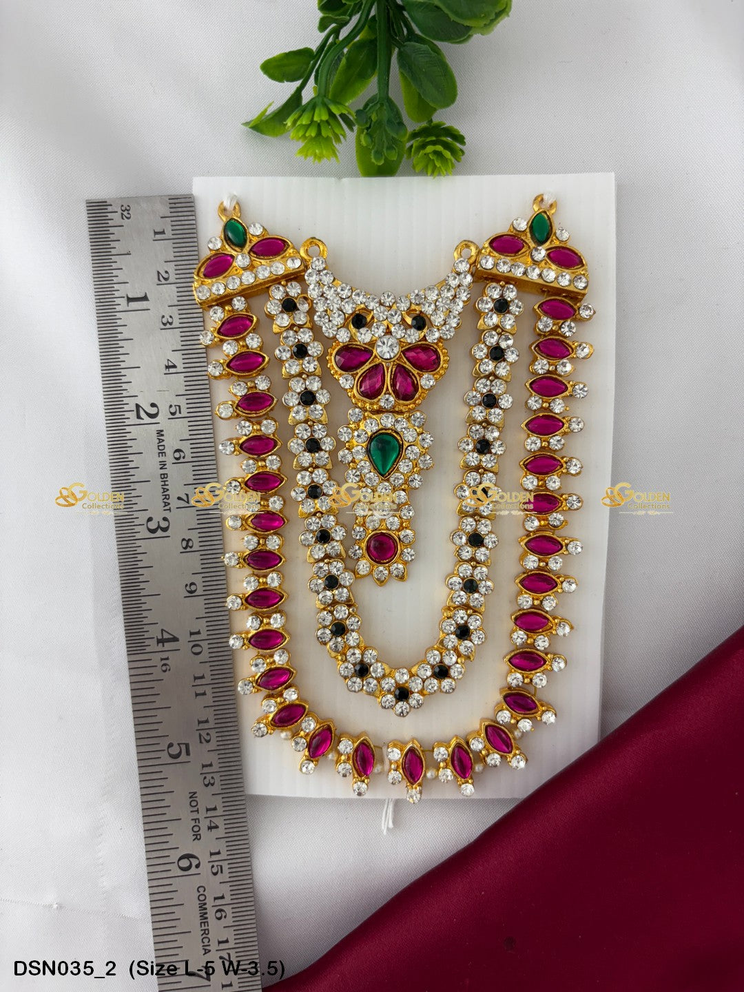 Divine Jewellery For Deity Goldencollections Size: 5 X 3.5, Color: Multi, Style: Chest Image 2